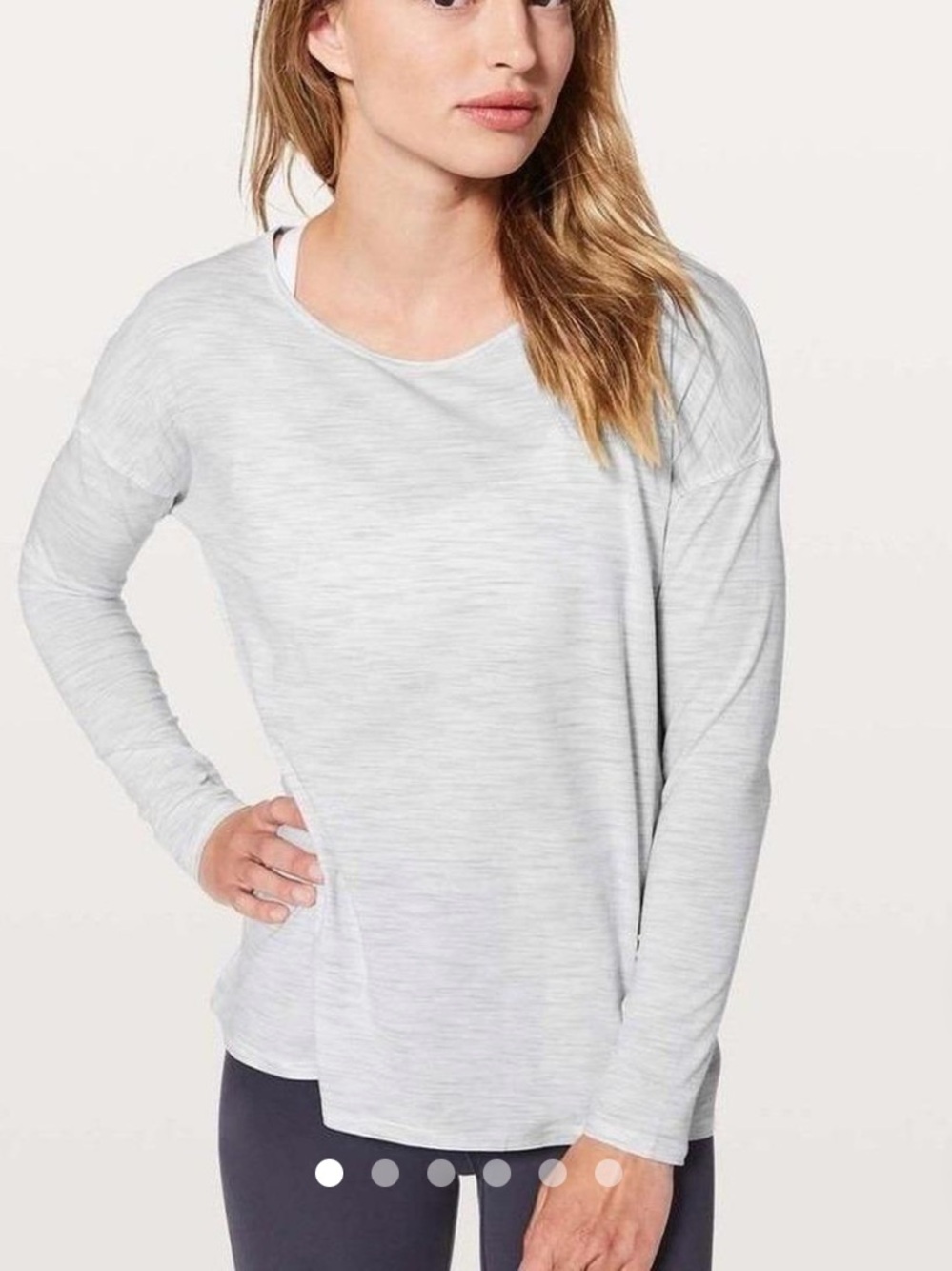 Lululemon yoga tee Lightweight White Long-Sleeve Women's Top